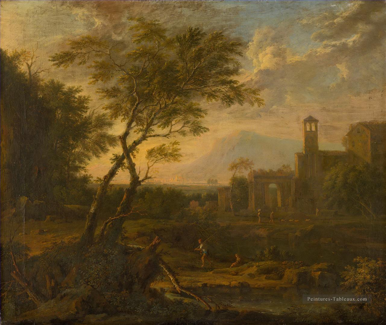 Paysage italien Jan van Huysum paysages de bois Peintures à l'huile